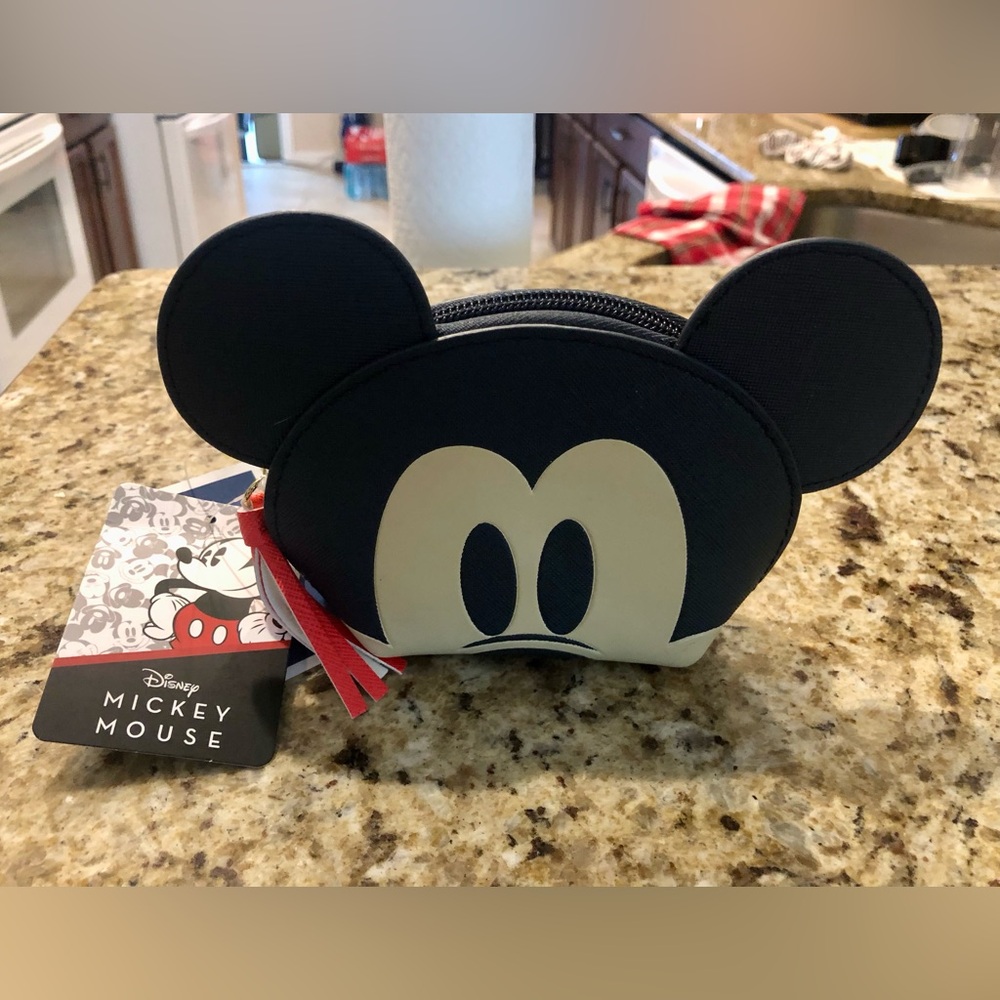 Disney Black and Cream Mickey Mouse Kids Coin Pouch